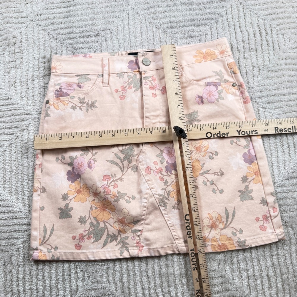 Sanctuary Mini Skirt Women 27 Botanical Boho Summer Floral Denim Romantic Flower - Picture 4 of 10